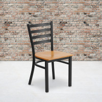 Flash Furniture XU-DG694BLAD-NATW-GG Restaurant Chair in Black Natural